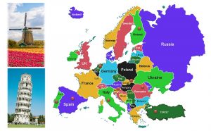visa schengen - Bản đồ các quốc gia khối châu âu