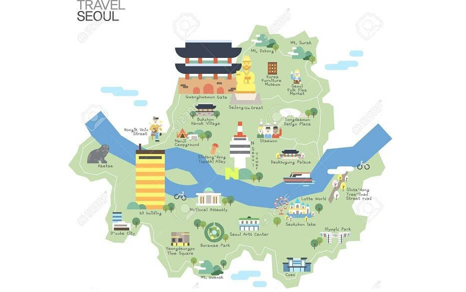 BẢN ĐỒ SEOUL HÀN QUỐC - DU LỊCH SEOUL
